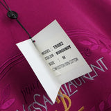 イヴサンローラン ヴィンテージ YSLロゴ 刺繍 スウェット ピンクパープル デッドストック - NEWSED