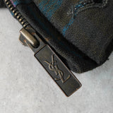 イヴ サンローラン ヴィンテージ YSLロゴ ウール ブルゾン カーキ - NEWSED