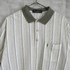 Vintage YSL logo short-sleeved polo shirt in khaki and beige from Yves Saint Laurent