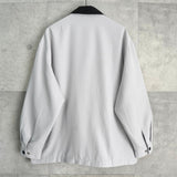 イヴ サンローラン ヴィンテージ YSLロゴ ブルゾン ジャケット グレー / ネイビー - NEWSED