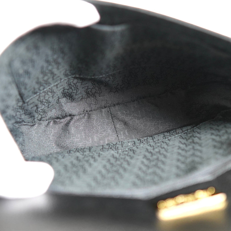 イヴサンローラン YSLロゴ レザー ショルダーバッグ ブラック - NEWSED