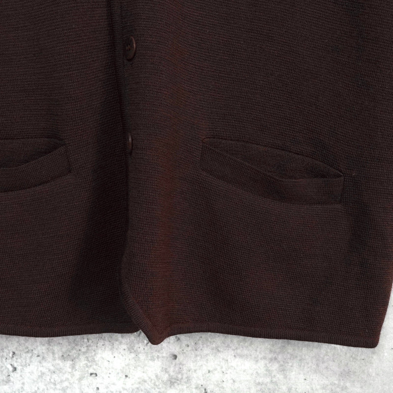 イヴ サンローラン ヴィンテージ YSLロゴ ニットベスト ボルドー - NEWSED