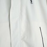 イヴ サンローラン ヴィンテージ YSLロゴ ブルゾン ジャケット ホワイト / ネイビー - NEWSED