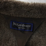 イヴサンローラン ヴィンテージ YSLロゴ ボタン ムートン ジャケット ブラウン - NEWSED