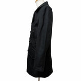 イヴ・サンローラン リヴゴーシュ ビッグYSL ダブルブレスト ピーコート ブラック 48 メンズ - NEWSED