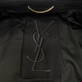 イヴ・サンローラン リヴゴーシュ ビッグYSL ダブルブレスト ピーコート ブラック 48 メンズ - NEWSED
