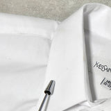 イヴサンローラン YSLロゴ 刺繍 長袖シャツ ホワイト - NEWSED