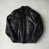 イヴ サンローラン ヴィンテージ YSLロゴ フェイクレザー ブルゾン ブラック メンズ - NEWSED