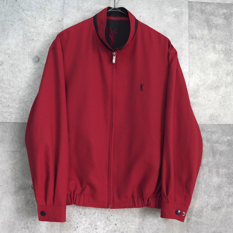 イヴ サンローラン ヴィンテージ YSLロゴ ブルゾン レッド - NEWSED