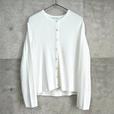 イヴ サンローラン ヴィンテージ YSLロゴ 薄手 カーディガン ホワイト レディース - NEWSED