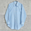Yves Saint Laurent YSL logo embroidered long sleeve shirt in sax blue