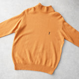 イヴ サンローラン ヴィンテージ タートルネック ニット YSLロゴ オレンジ - NEWSED