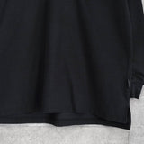 イヴ サンローラン ヴィンテージ YSLロゴ 長袖ポロシャツ ブラック - NEWSED