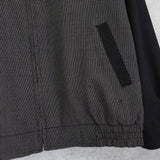 イヴ サンローラン YSLロゴ 刺繍 チェック柄 ウールブルゾン ブラック - NEWSED