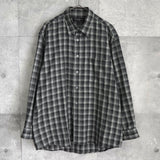 イヴ サンローラン ヴィンテージ YSLロゴ ネルシャツ 長袖シャツ グレー メンズ - NEWSED