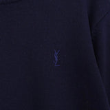 イヴ サンローラン ヴィンテージ YSLロゴ ニット ネイビー - NEWSED