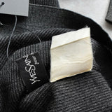 イヴ サンローラン ヴィンテージ YSLロゴ モックネック ニット グレー - NEWSED