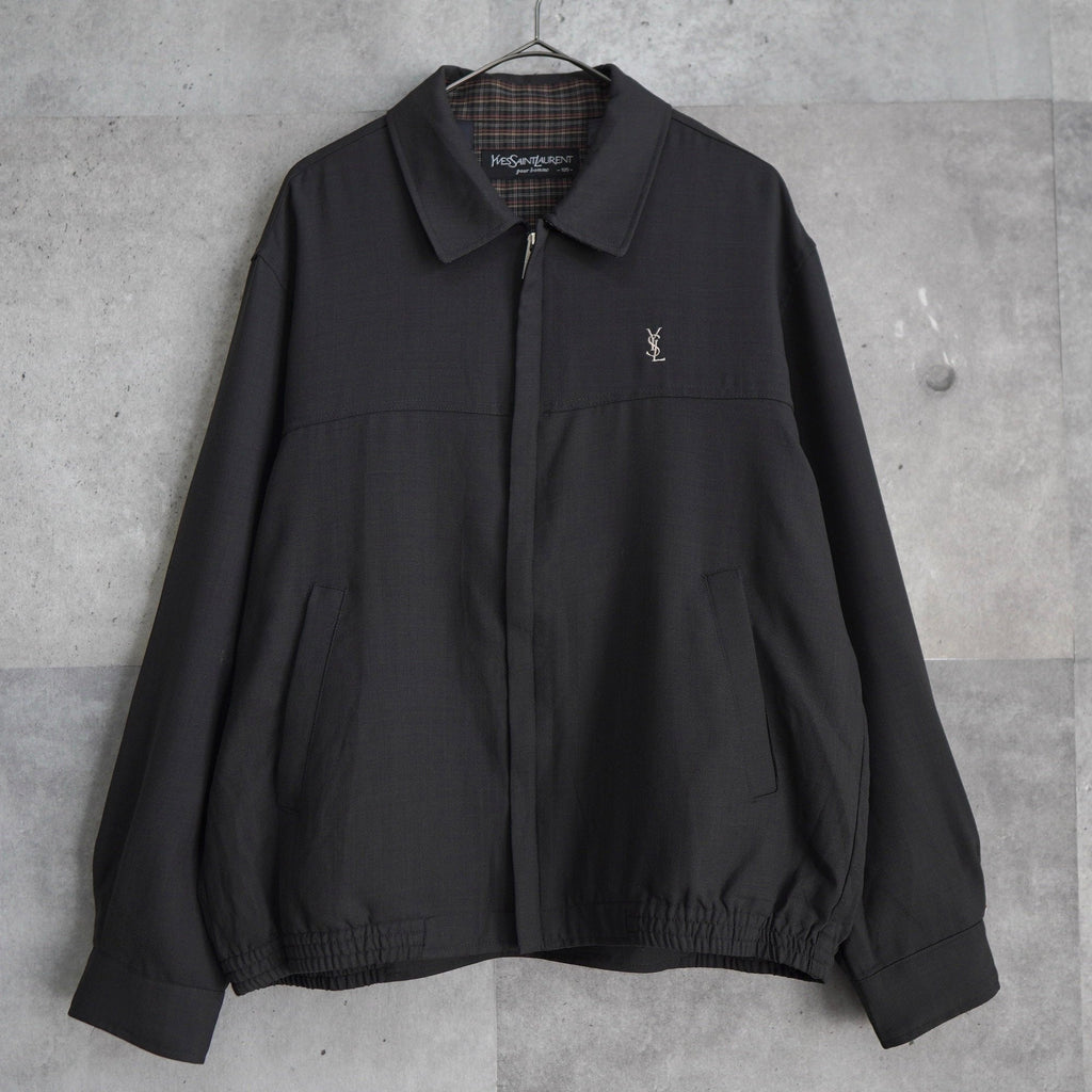 イヴサンローラン YSLロゴ ブルゾン グレー