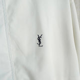 イヴ サンローラン ヴィンテージ YSLロゴ ブルゾン ジャケット ホワイト / ネイビー - NEWSED