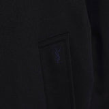 イヴサンローラン ヴィンテージ YSLロゴ ウール ステンカラーコート ブラック メンズ - NEWSED