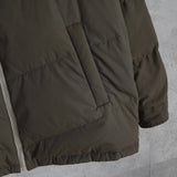 イヴ サンローラン YSLロゴ リバーシブル ダウンジャケット ボンバージャケット 中綿ジャケット モカブラウン/ホワイトベージュ - NEWSED