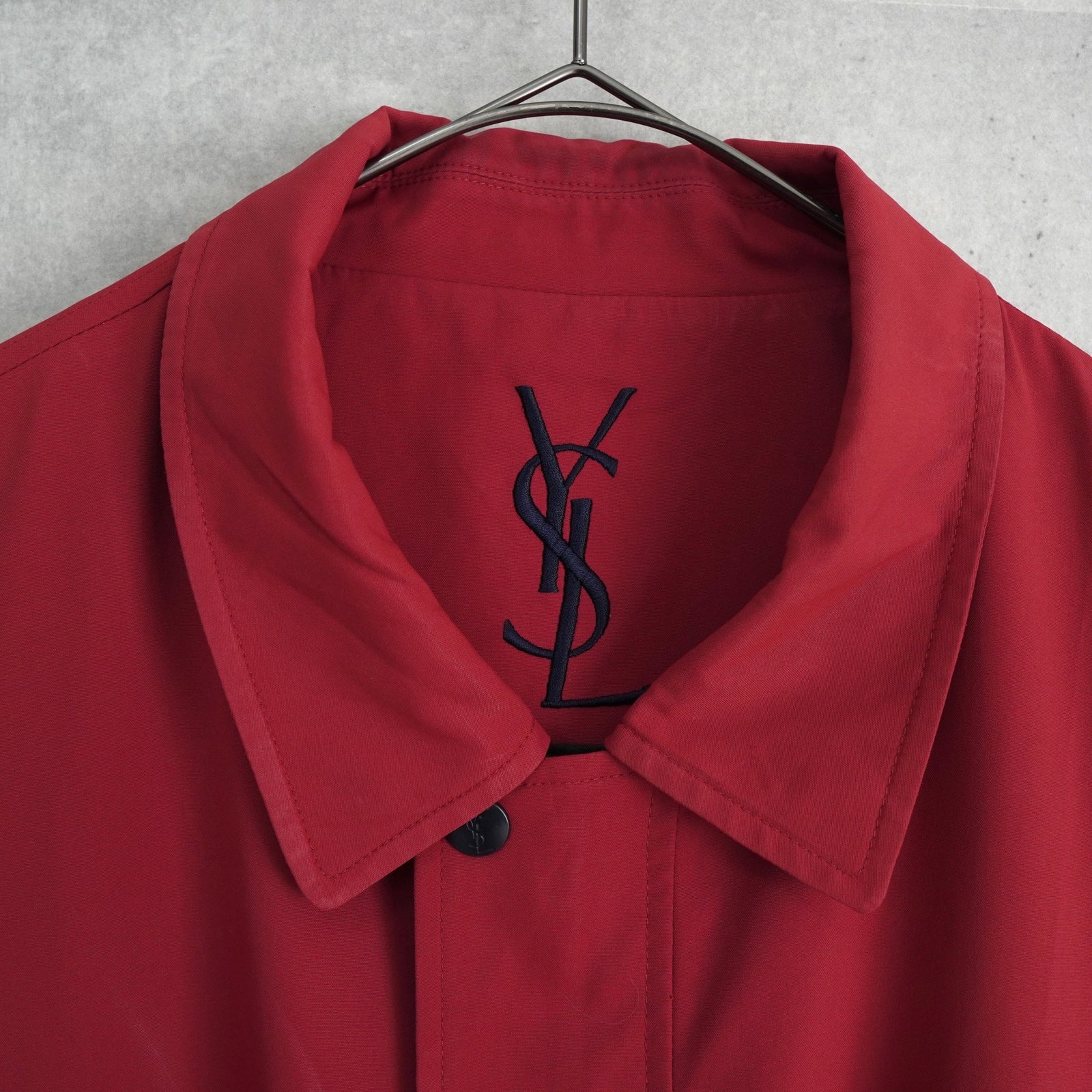 イヴ サンローラン ヴィンテージ YSLロゴ ブルゾン ジャケット レッド