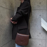 イヴサンローラン ヴィンテージ YSLロゴ キルティング レザー ショルダーバッグ ブラウン - NEWSED