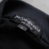 イヴ サンローラン ヴィンテージ YSLロゴ 長袖ポロシャツ ブラック