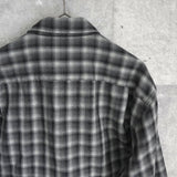 イヴ サンローラン ヴィンテージ YSLロゴ ネルシャツ 長袖シャツ グレー メンズ - NEWSED