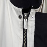 イヴ サンローラン ヴィンテージ YSLロゴ リバーシブル ブルゾン ジャケット ネイビー / アイボリー - NEWSED