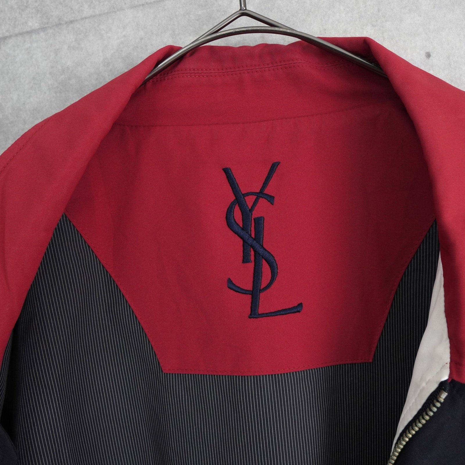 イヴ サンローラン ヴィンテージ YSLロゴ ブルゾン ジャケット レッド