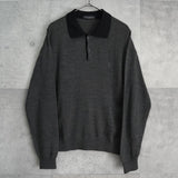 イヴ サンローラン ヴィンテージ YSLロゴ ポロニット グレー - NEWSED