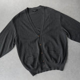 イヴ サンローラン ヴィンテージ YSLロゴ カーディガン グレー - NEWSED