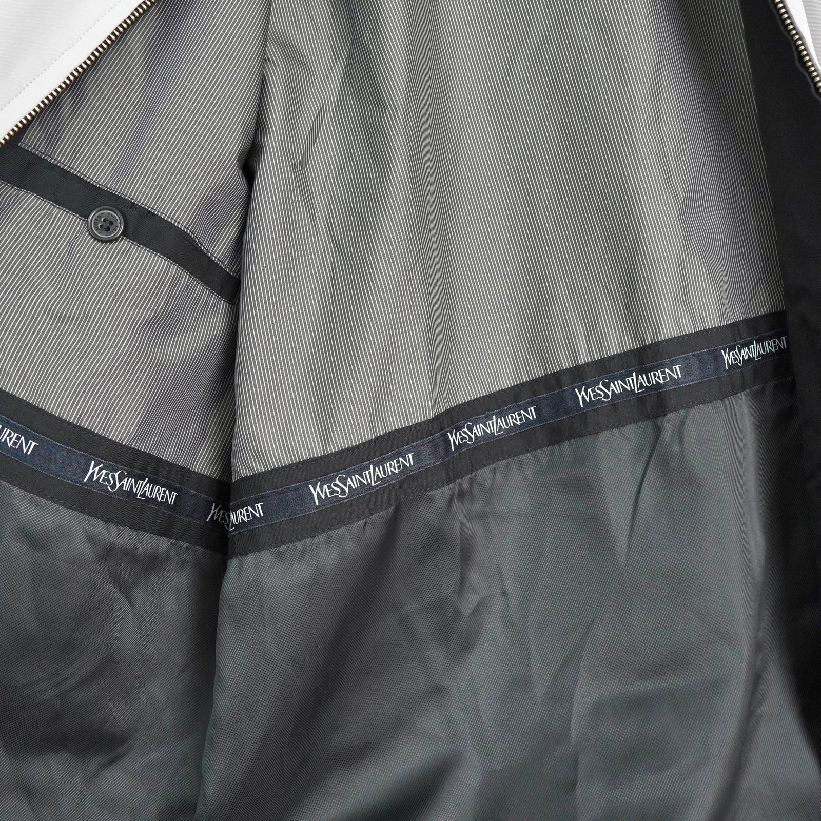 イヴ サンローラン ヴィンテージ YSLロゴ ブルゾン ジャケット グレー