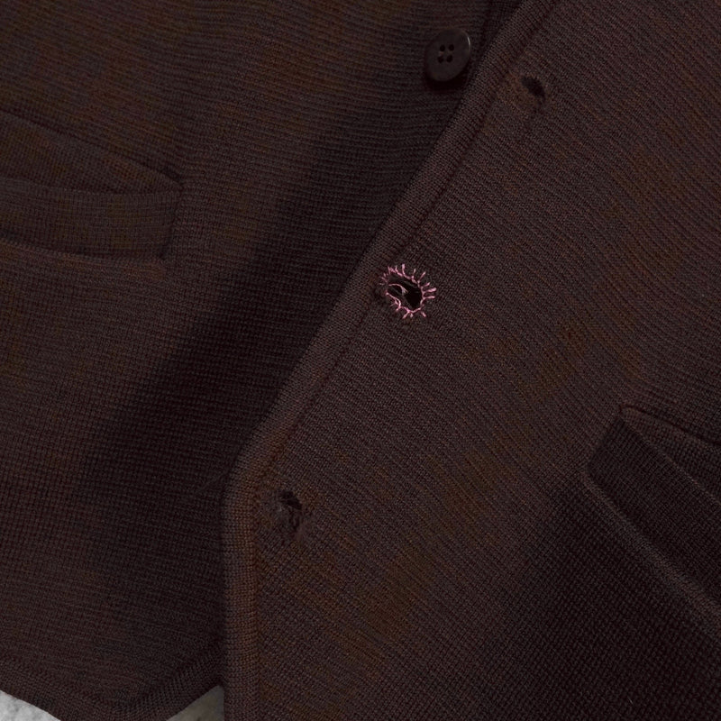 イヴ サンローラン ヴィンテージ YSLロゴ ニットベスト ボルドー - NEWSED