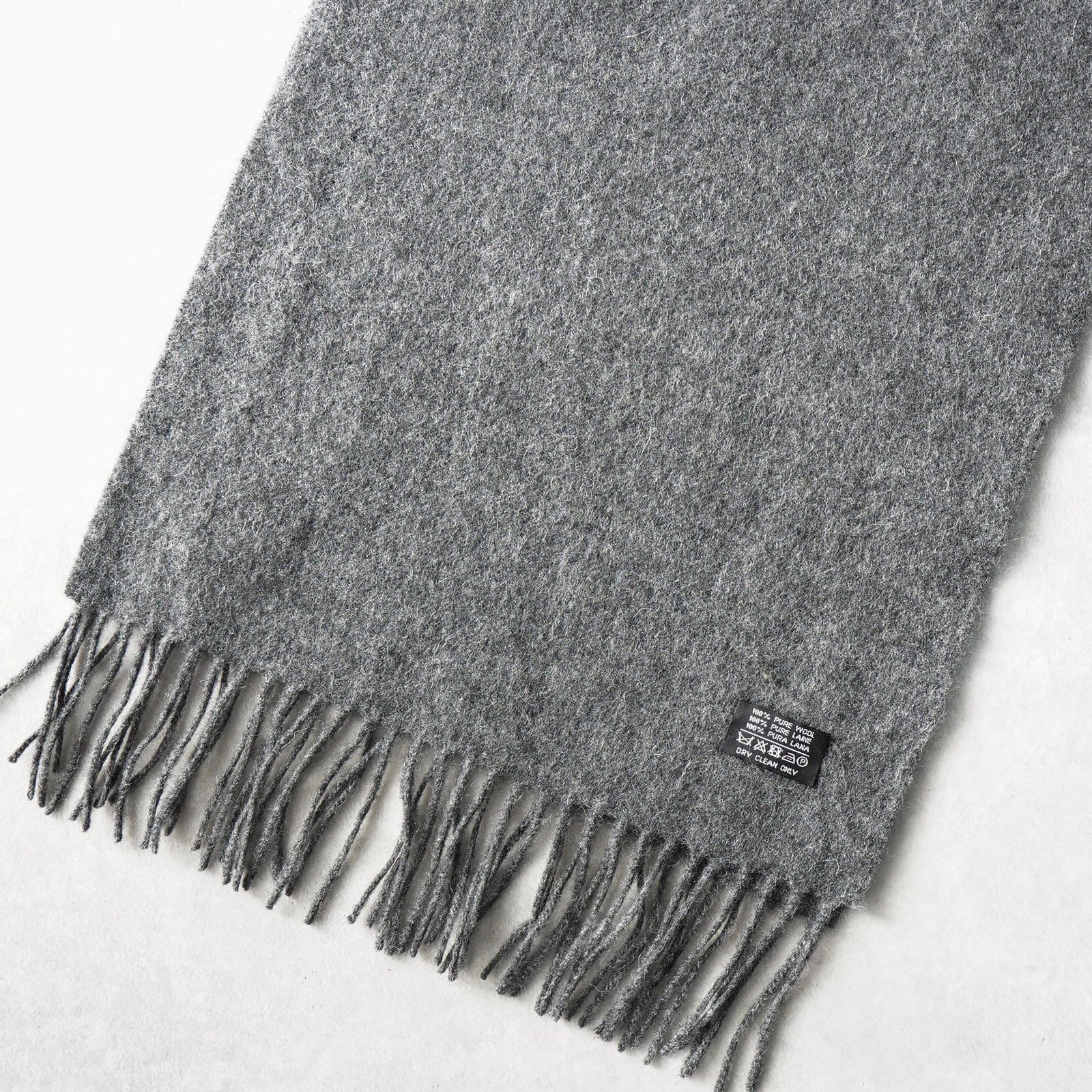 イヴ サンローラン ウール マフラー YSLロゴ グレー | ブランド古着を