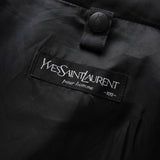 イヴ サンローラン ヴィンテージ YSLロゴ 刺繍 ナイロンジャケット ブルゾン ブラック - NEWSED