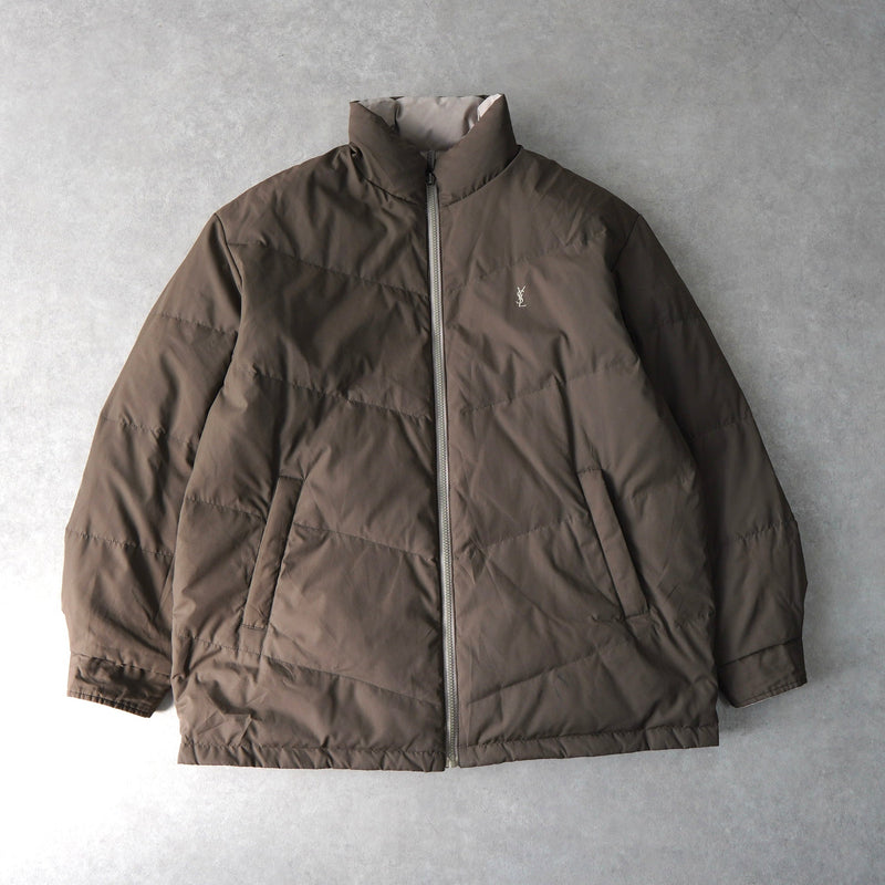 イブ サンローラン ヴィンテージ リバーシブル YSLロゴ 中綿