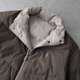 イブ サンローラン ヴィンテージ リバーシブル YSLロゴ 中綿ジャケット ダウンジャケット ホワイトベージュ/グレージュ - NEWSED