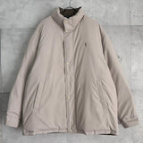 イヴ サンローラン YSLロゴ リバーシブル ダウンジャケット ボンバージャケット 中綿ジャケット モカブラウン/ホワイトベージュ - NEWSED