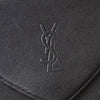 イヴサンローラン ヴィンテージ エンボス YSLロゴ レザー ハンドバッグ 自立型 ブラック