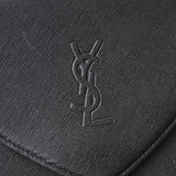 イヴサンローラン ヴィンテージ エンボス YSLロゴ レザー ハンドバッグ 自立型 ブラック - NEWSED