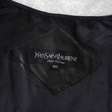 イヴ サンローラン ヴィンテージ エンボス YSLロゴ レザージャケット レザーブルゾン ブラック - NEWSED