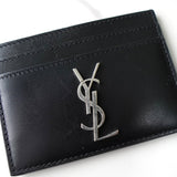 イヴサンローラン YSLロゴ レザー カードケース パスケース ブラック - NEWSED