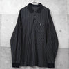Yves Saint Laurent YSL 徽标刺绣全印花长袖 Polo 衫（灰色/棕色）