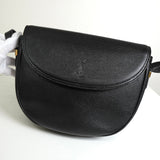 イヴサンローラン YSLロゴ レザー ショルダーバッグ ブラック - NEWSED