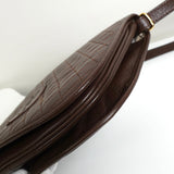 イヴサンローラン ヴィンテージ YSLロゴ キルティング レザー ショルダーバッグ ブラウン - NEWSED