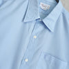 Yves Saint Laurent YSL logo embroidered long sleeve shirt in sax blue