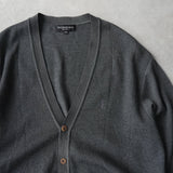 イヴ サンローラン ヴィンテージ YSLロゴ カーディガン グレー - NEWSED