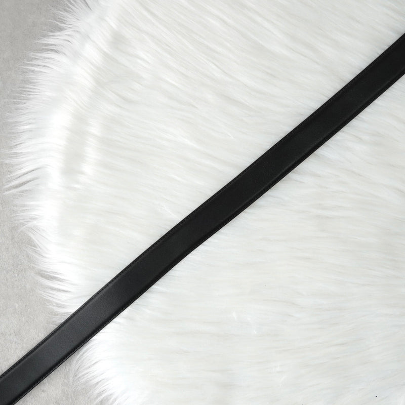 イヴサンローラン ヴィンテージ YSLロゴ シルバー金具 ベルト ブラック レディース - NEWSED